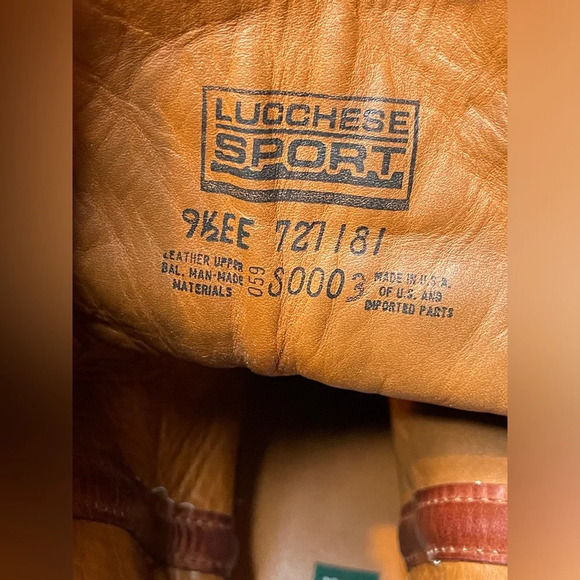 Lucchese Sport Vintage Roper Boots Brown Men’s 9.5 EE Leather Cowboy Western - Picture 6 of 13